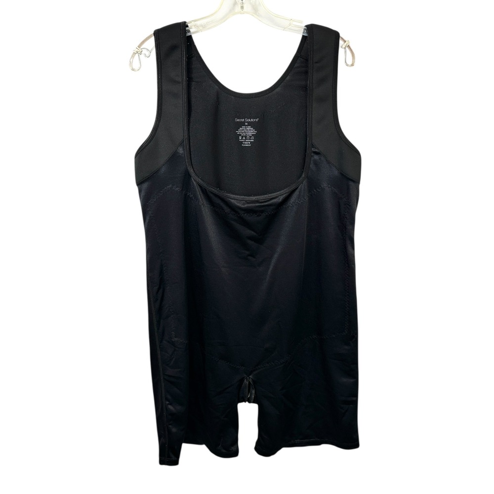 Secret Solutions Plus Size 5X Shapewear‎ Black Full Body Shaper Open Crotch 1308
